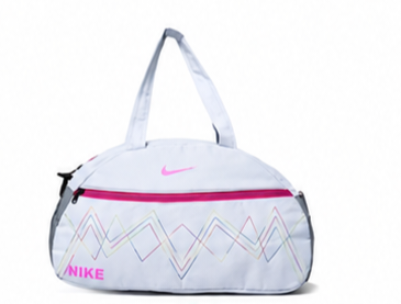 ساک ورزشی شمعی نایک گلدوزی سفید با ابعاد ۱۵×۲۵×۴۰ سانتی متر