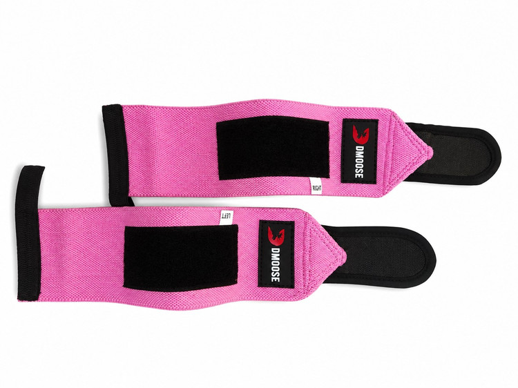 DMOOSE imported weightlifting wrist wraps pink