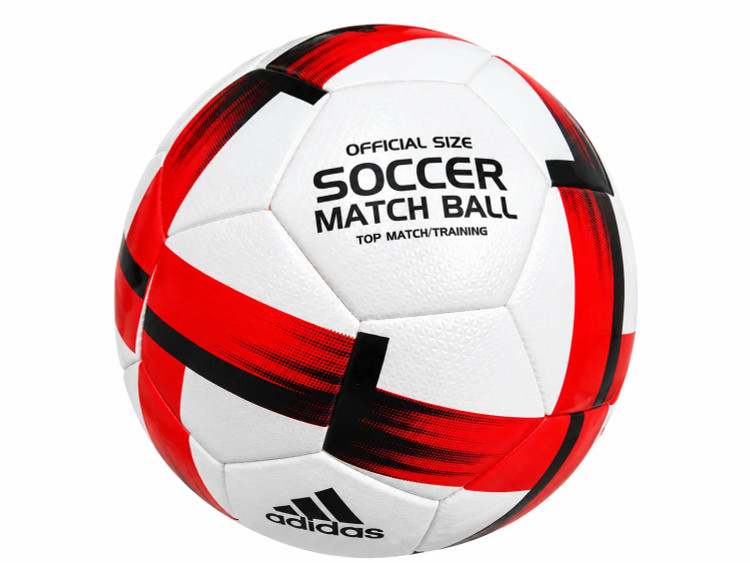 توپ فوتسال آدیداس سفید قرمز مشکی مدل Soccer Match Ball مناسب تمرین و بازی فوتبال
